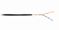 EC-UU002-5-PE-BK Кабель U/UTP 2 пары, Кат.5, медный, внешний, PE, черный, 305м