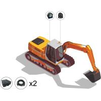 Комплект видеонаблюдения для строительной техники под ПП № 969 (онлайн HDD+SD)