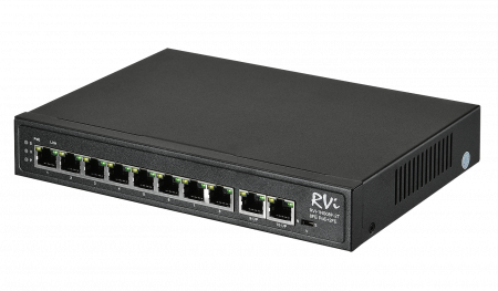 Коммутатор RVi-1NS08F-2T (1G) на 8 портов poe
