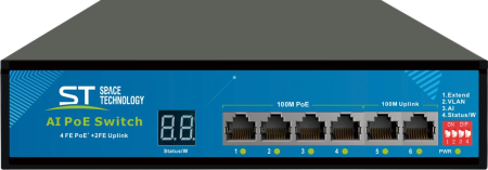 Коммутатор ST-S813POE (2M/150W/АB/2BT) PRO